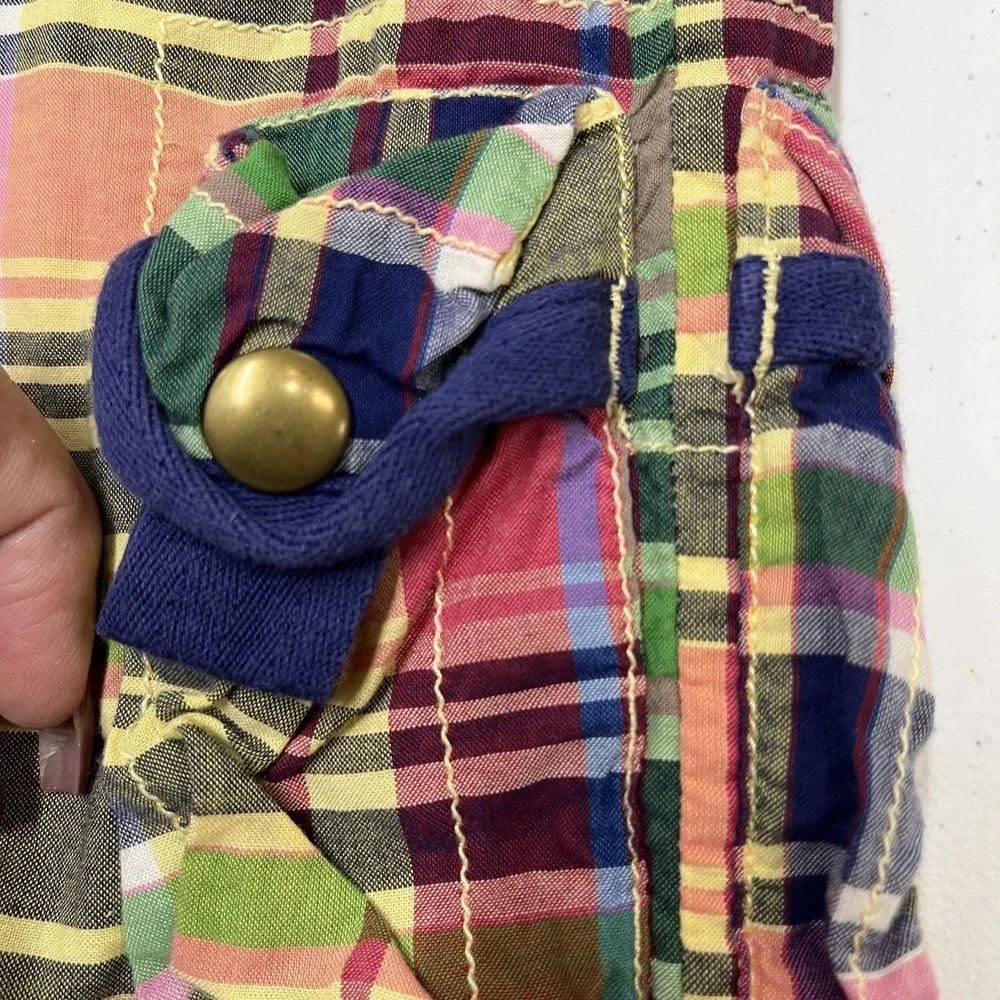Ralph Lauren Skirt Madras Plaid Mini Girls 16 Preppy Scholl Country Club